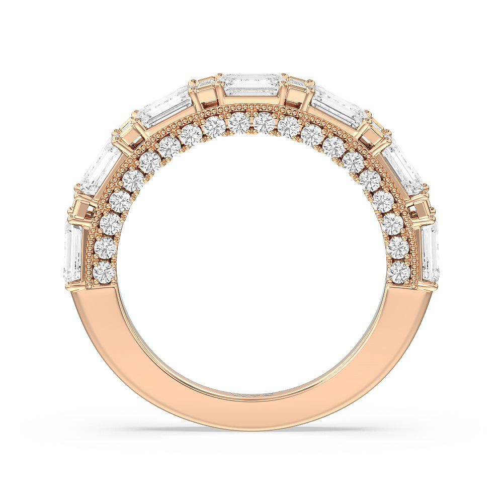 The Spring Anniversary Ring with 18KT Rose Gold / Lab / 3 Cut Diamond in 14KT Rose Gold / Lab / 3 view 2
