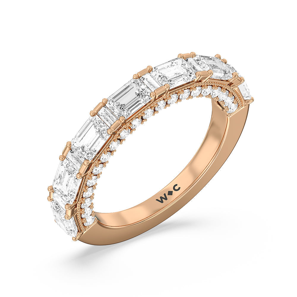 The Spring Anniversary Ring with 18KT Rose Gold / Lab / 3 Cut Diamond in 14KT Rose Gold / Lab / 3 view 3
