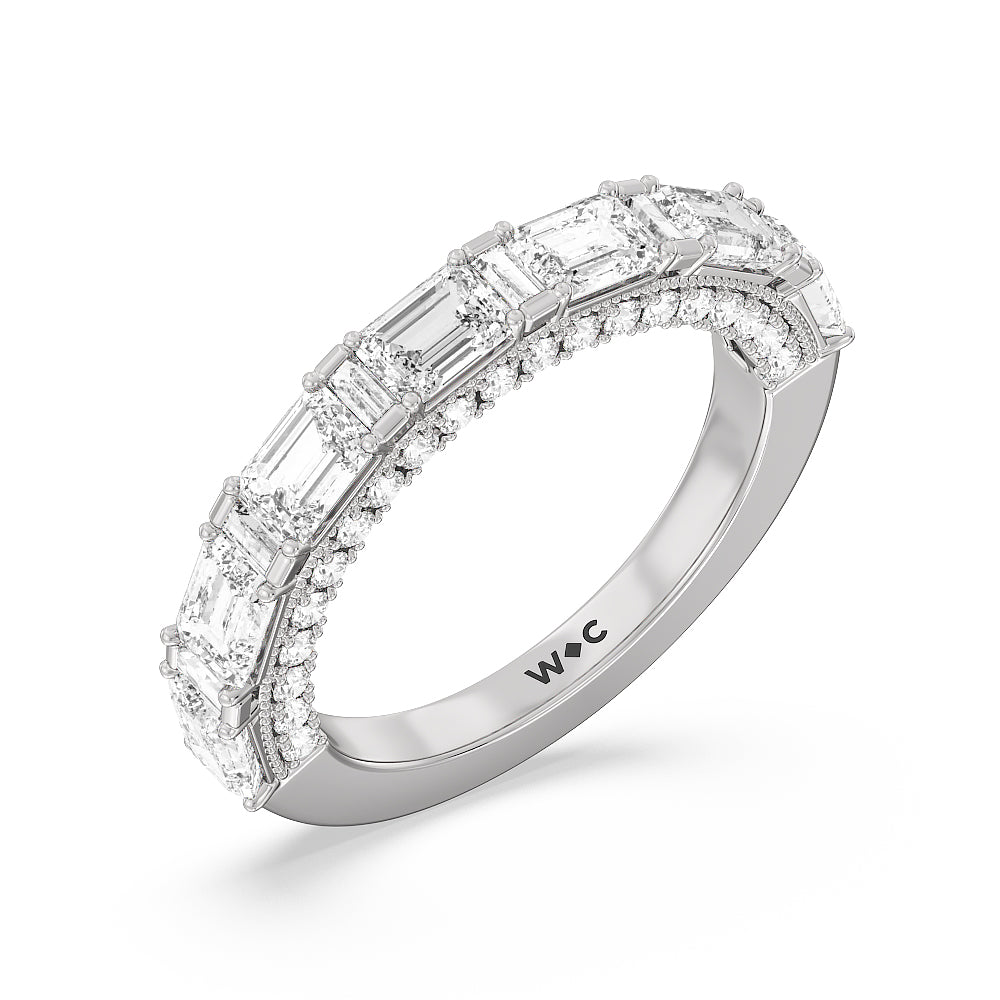 The Spring Anniversary Ring with 18KT White Gold / Lab / 3 Cut Diamond in 14KT White Gold / Lab / 3 view 3
