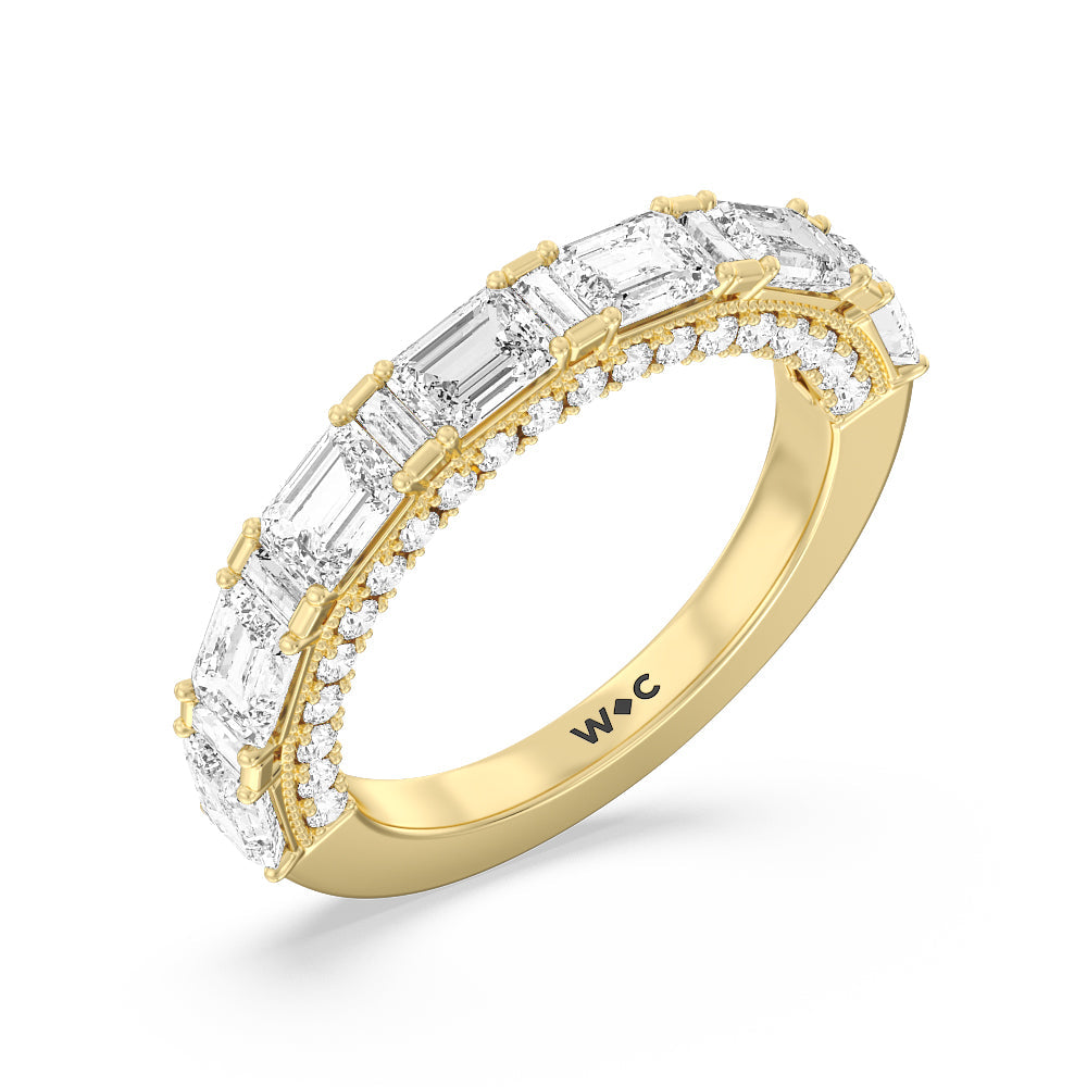 The Spring Anniversary Ring with 18KT Yellow Gold / Lab / 3 Cut Diamond in 14KT Yellow Gold / Lab / 3 view 3
