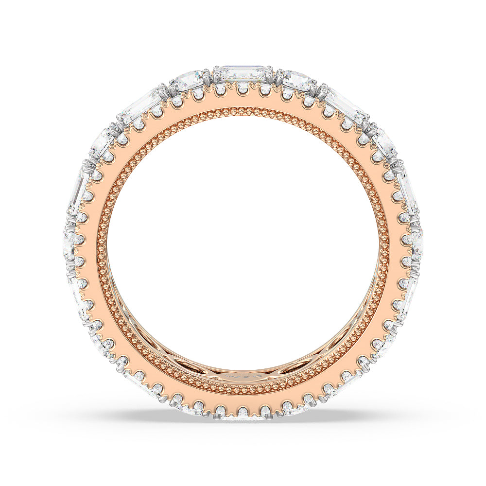 The St. Marks Eternity Ring with 18KT White & Rose Gold / Lab / 4 Cut Diamond in 14KT White & Rose Gold / Lab / 4 view 2
