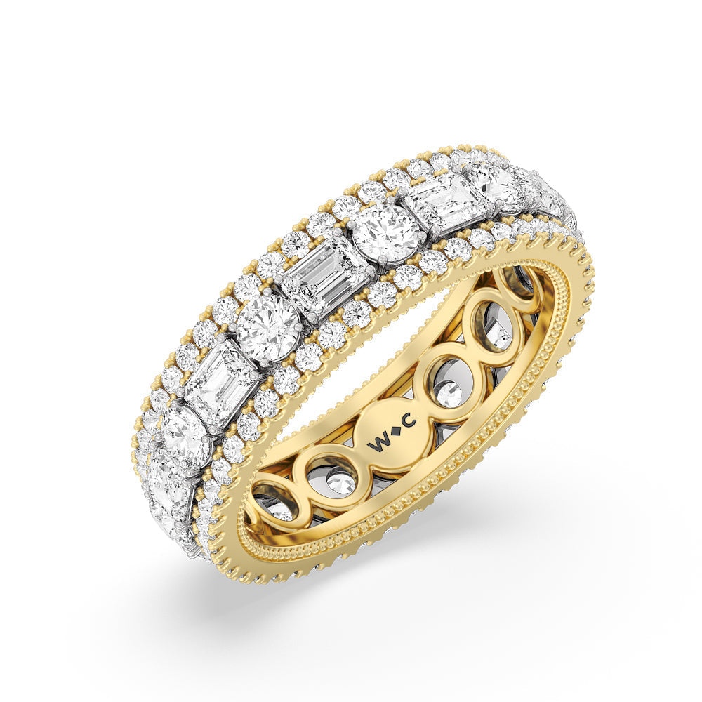 The St. Marks Eternity Ring with 18KT White & Yellow Gold / Lab / 4 Cut Diamond in 14KT White & Yellow Gold / Lab / 4 view 3
