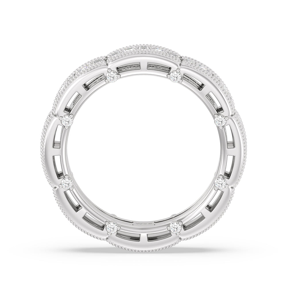 The Algonquin Eternity Ring with 18KT White Gold / Lab / 1 Cut Diamond in 14KT White Gold / Lab / 1 view 2
