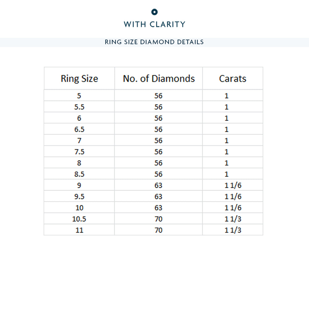 The Algonquin Eternity Ring with 18KT White Gold / Lab / 1 Cut Diamond in 14KT White Gold / Lab / 1 view 4
