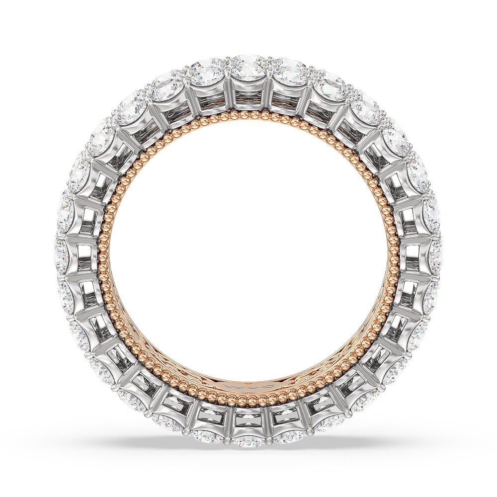 The Montauk Eternity Ring with 18KT White & Rose Gold / Lab / 3 1/5 Cut Diamond in 14KT White & Rose Gold / Lab / 3 1/5 view 2
