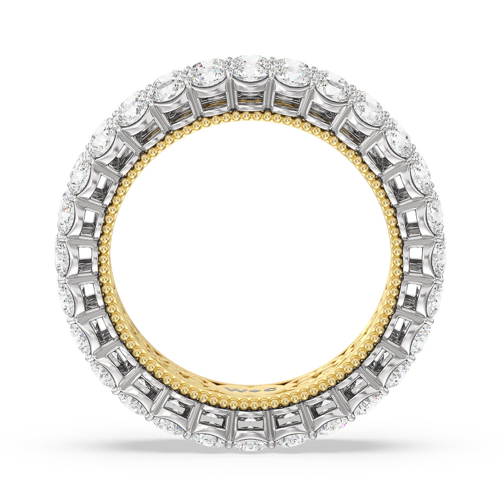 The Montauk Eternity Ring with 18KT White & Yellow Gold / Lab / 3 1/5 Cut Diamond in 14KT White & Yellow Gold / Lab / 3 1/5 view 2
