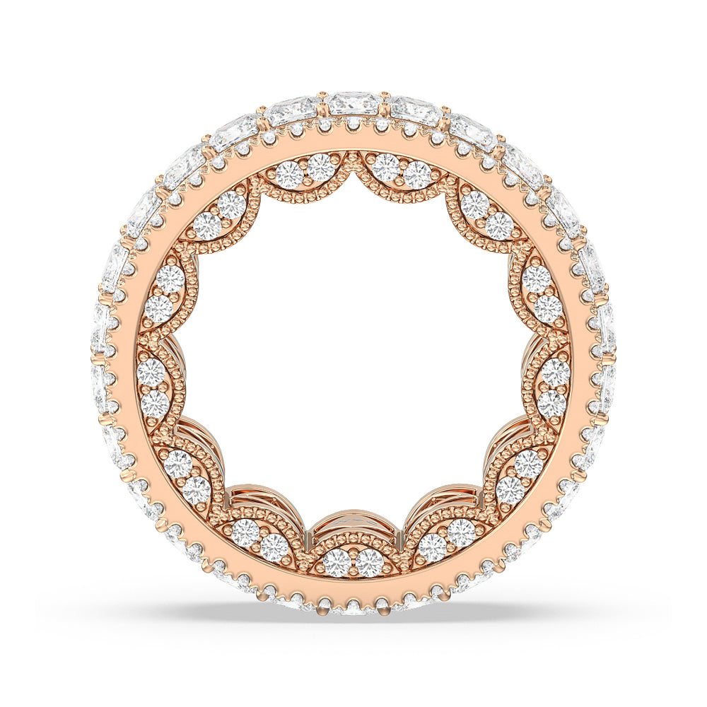 The Greenpoint Eternity Ring with 18KT Rose Gold / Lab / 6 9/10 Cut Diamond in 14KT Rose Gold / Lab / 6 9/10 view 2
