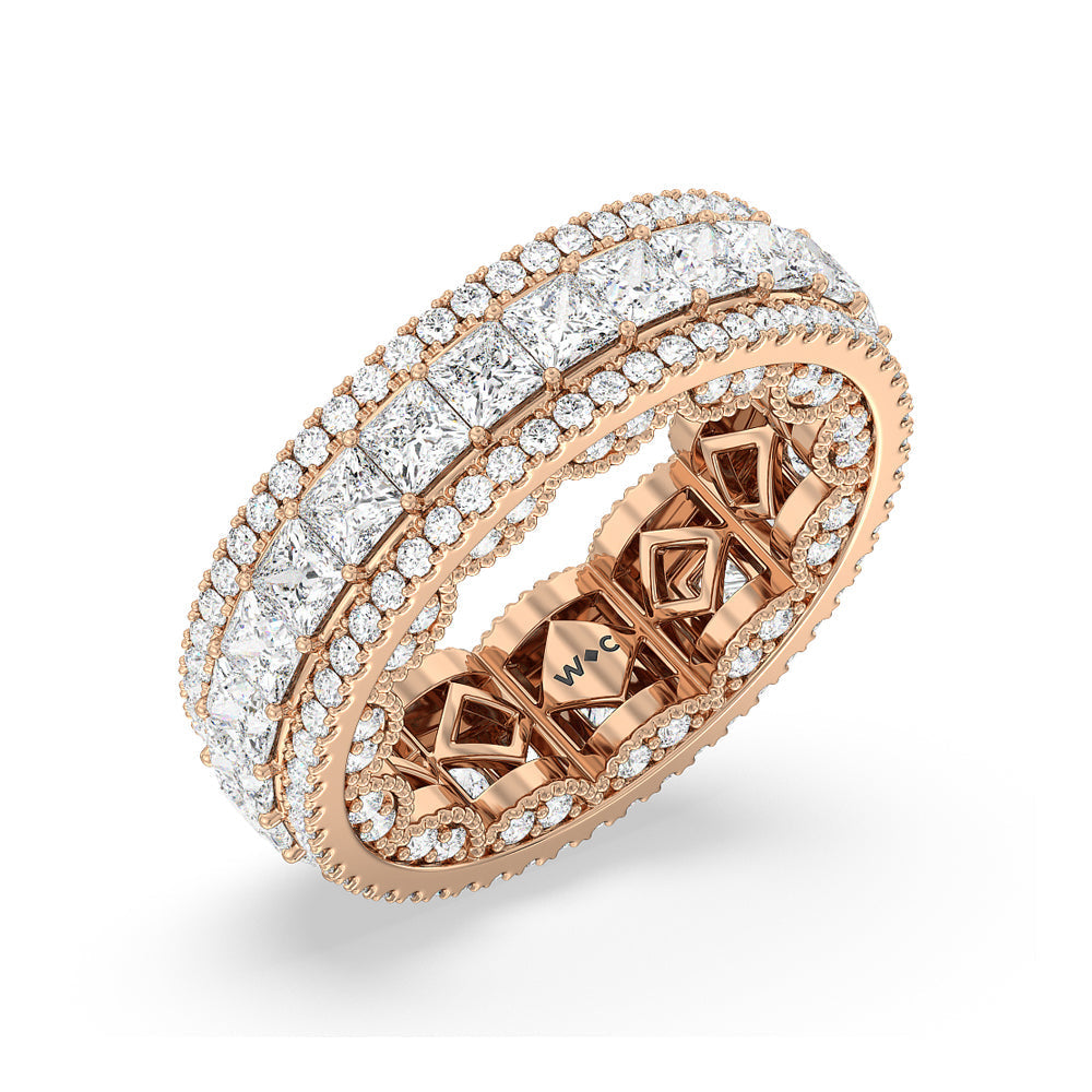 The Greenpoint Eternity Ring with 18KT Rose Gold / Lab / 6 9/10 Cut Diamond in 14KT Rose Gold / Lab / 6 9/10 view 3
