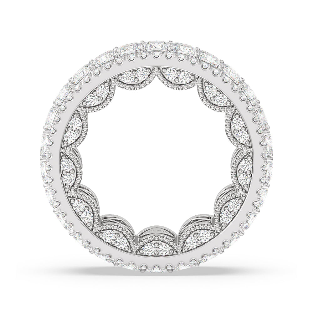 The Greenpoint Eternity Ring with 18KT White Gold / Lab / 6 9/10 Cut Diamond in 14KT White Gold / Lab / 6 9/10 view 2
