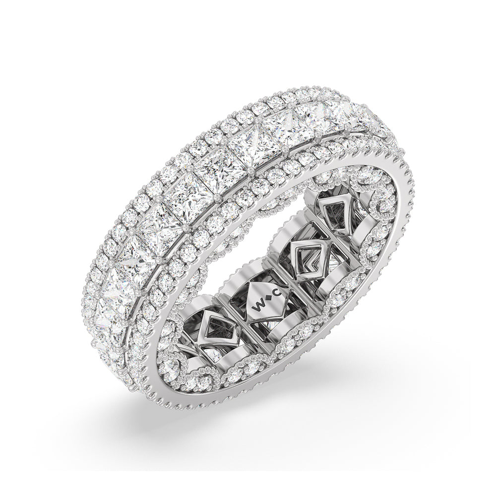 The Greenpoint Eternity Ring with 18KT White Gold / Lab / 6 9/10 Cut Diamond in 14KT White Gold / Lab / 6 9/10 view 3
