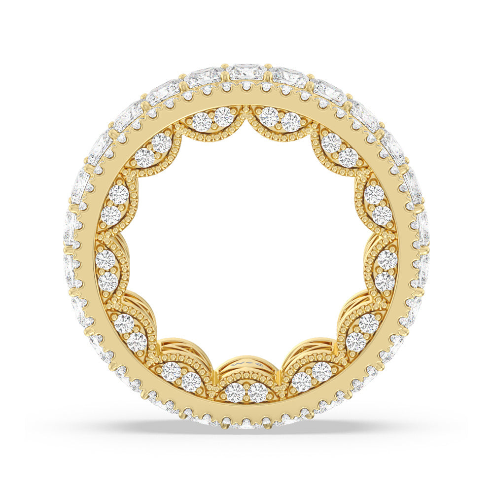 The Greenpoint Eternity Ring with 18KT Yellow Gold / Lab / 6 9/10 Cut Diamond in 14KT Yellow Gold / Lab / 6 9/10 view 2
