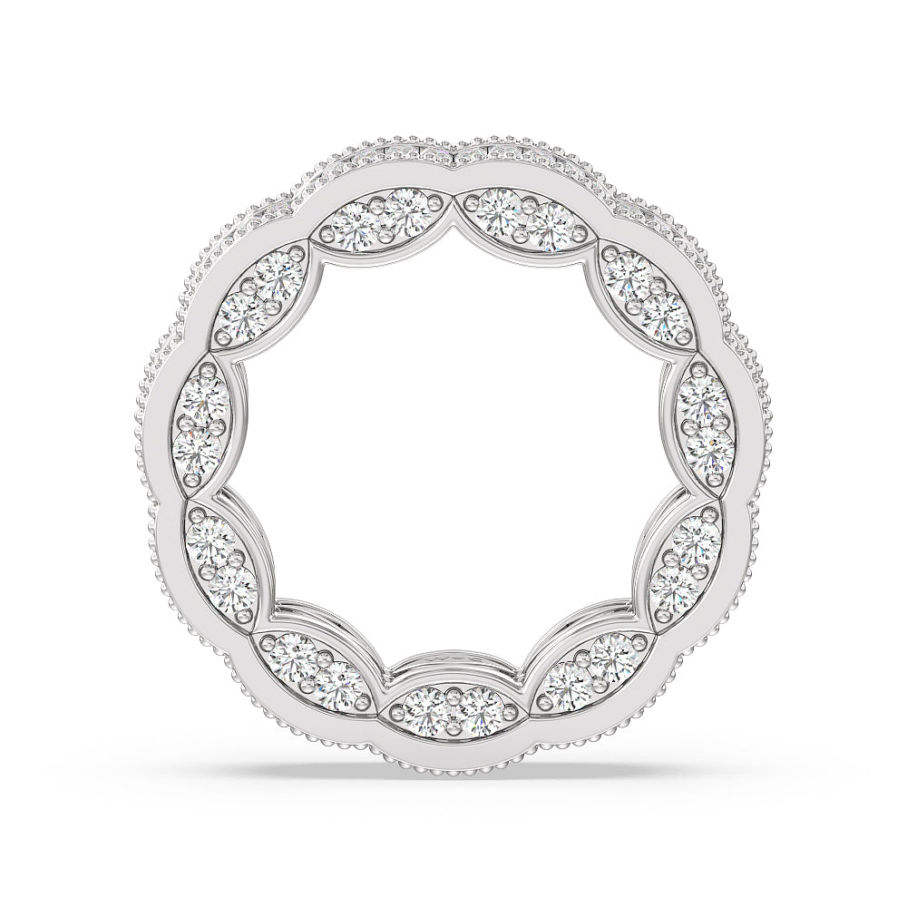 The Williamsburg Eternity Ring with 18KT White Gold / Lab / 4 1/3 Cut Diamond in 14KT White Gold / Lab / 4 1/3 view 2

