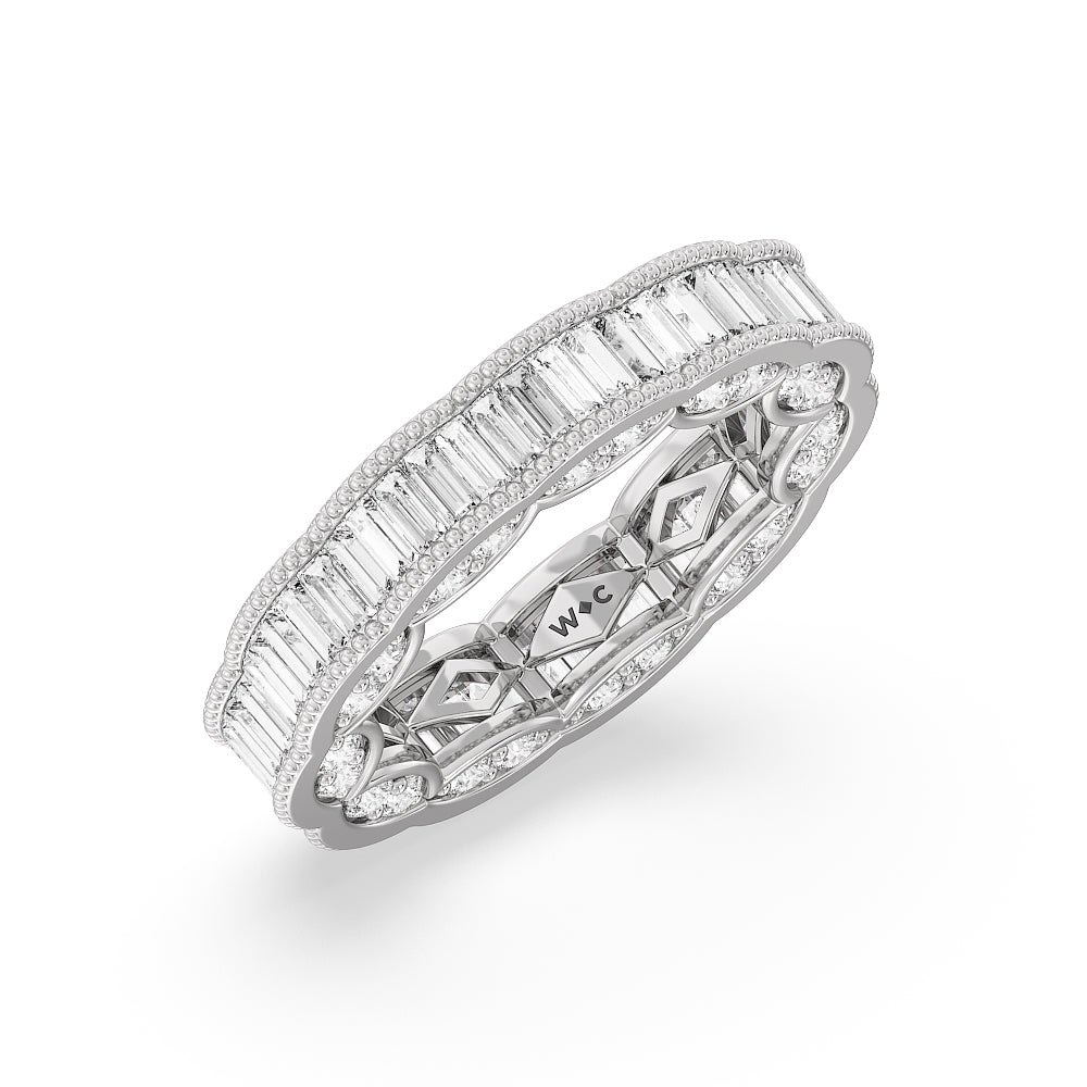 The Williamsburg Eternity Ring with 18KT White Gold / Lab / 4 1/3 Cut Diamond in 14KT White Gold / Lab / 4 1/3 view 3
