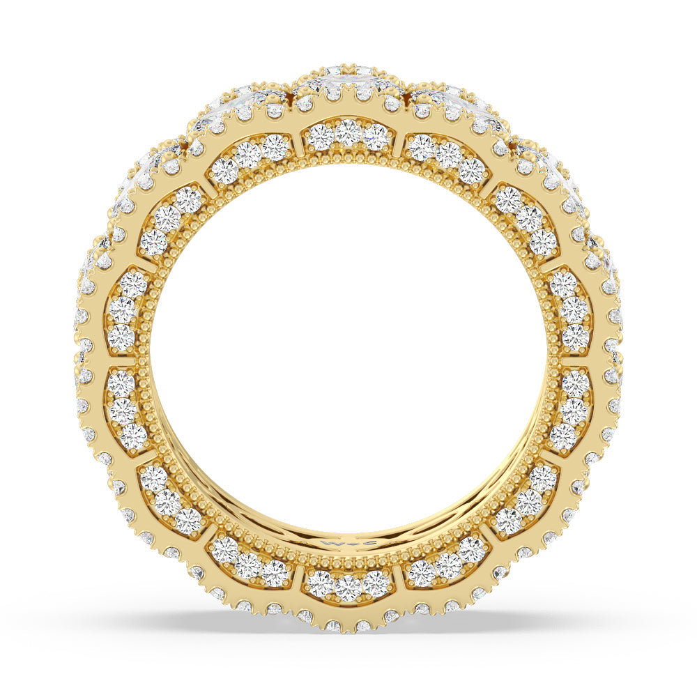 The Cloisters Eternity Ring with 18KT Yellow Gold / Lab / 5 3/4 Cut Diamond in 14KT Yellow Gold / Lab / 5 3/4 view 2
