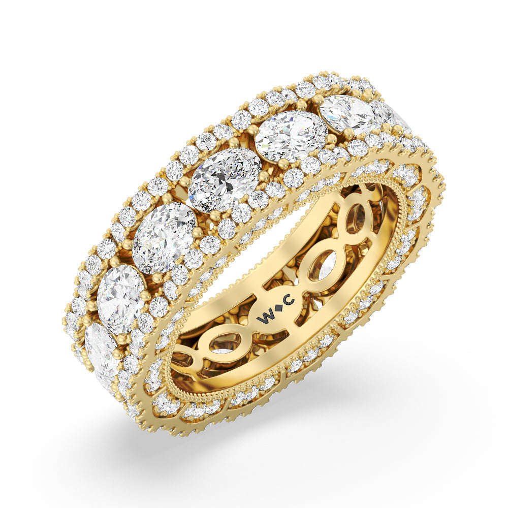 The Cloisters Eternity Ring with 18KT Yellow Gold / Lab / 5 3/4 Cut Diamond in 14KT Yellow Gold / Lab / 5 3/4 view 3
