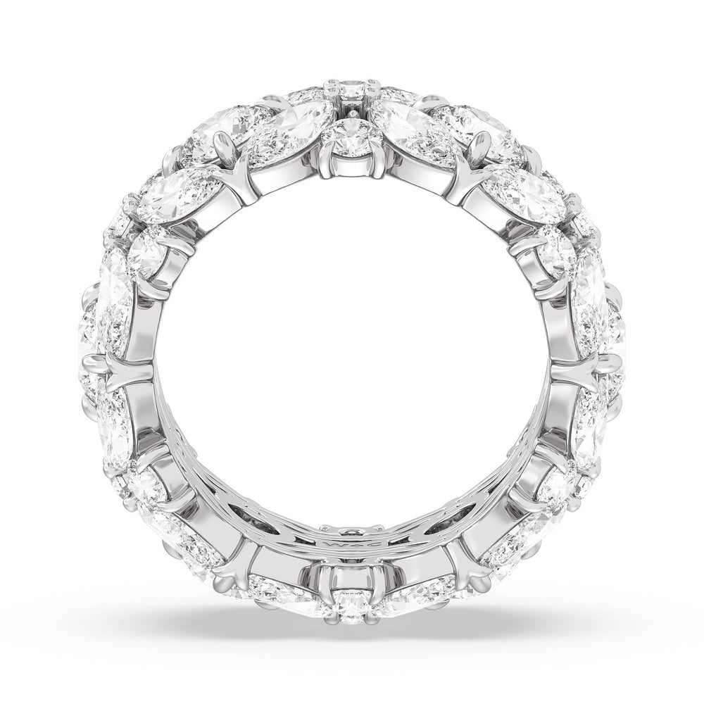Garden Eternity Ring with 18KT White Gold / Lab / 9 1/2 Cut Diamond in 14KT White Gold / Lab / 9 1/2 view 3
