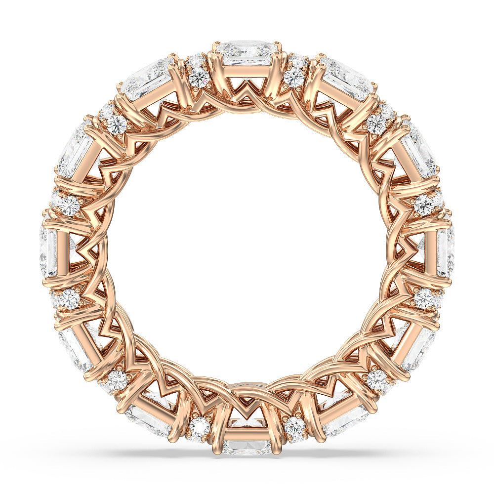 The Guggenheim Eternity Ring with 18KT Rose Gold / Lab / 5 Cut Diamond in 14KT Rose Gold / Lab / 5 view 2
