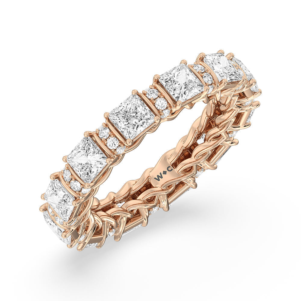 The Guggenheim Eternity Ring with 18KT Rose Gold / Lab / 5 Cut Diamond in 14KT Rose Gold / Lab / 5 view 3
