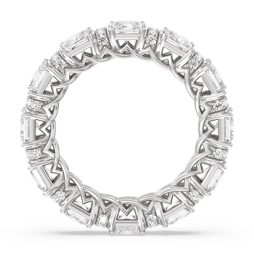 The Guggenheim Eternity Ring with 18KT White Gold / Lab / 5 Cut Diamond in 14KT White Gold / Lab / 5 view 2
