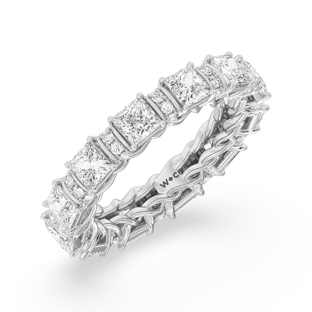 The Guggenheim Eternity Ring with 18KT White Gold / Lab / 5 Cut Diamond in 14KT White Gold / Lab / 5 view 3
