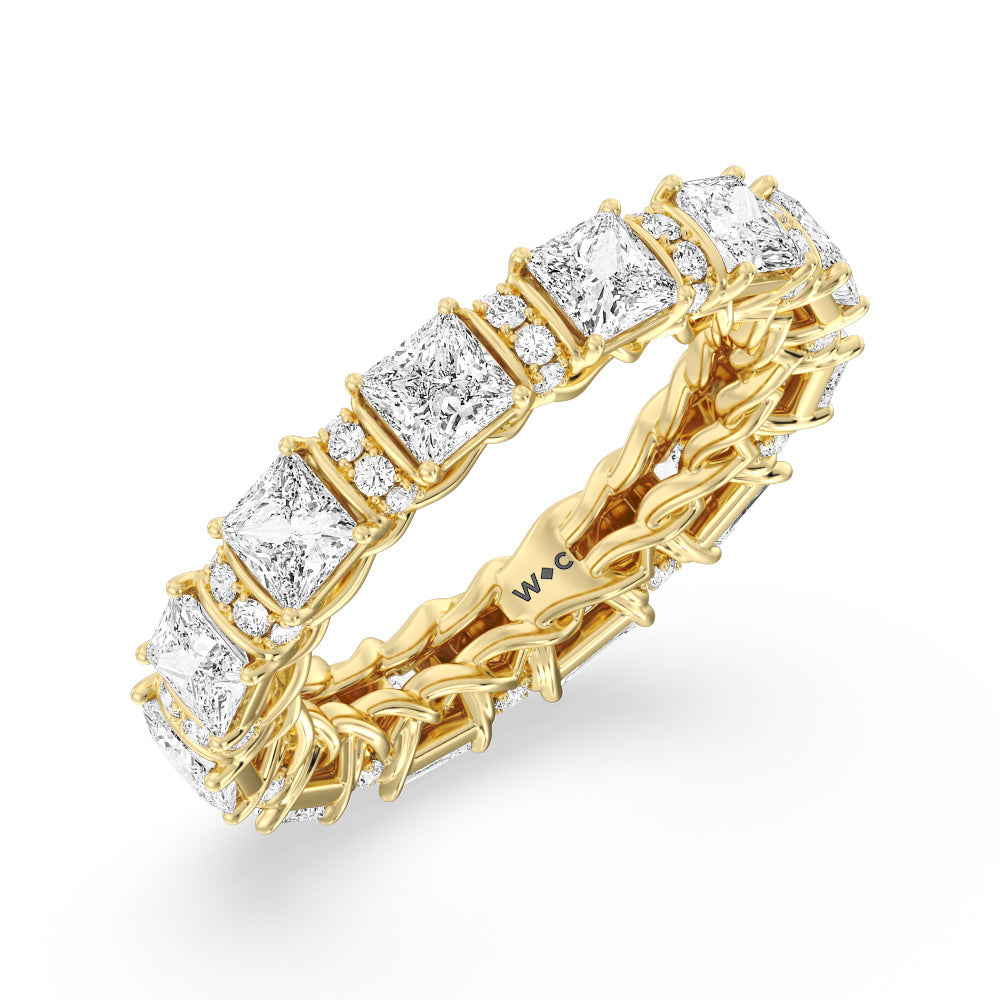 The Guggenheim Eternity Ring with 18KT Yellow Gold / Lab / 5 Cut Diamond in 14KT Yellow Gold / Lab / 5 view 3
