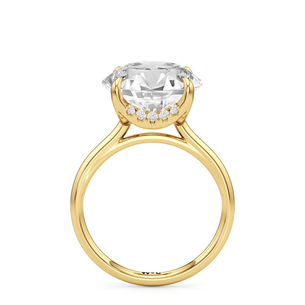 The Cassatt Solitaire Engagement Ring with Round Cut Diamond in 14KT Yellow Gold view 2
