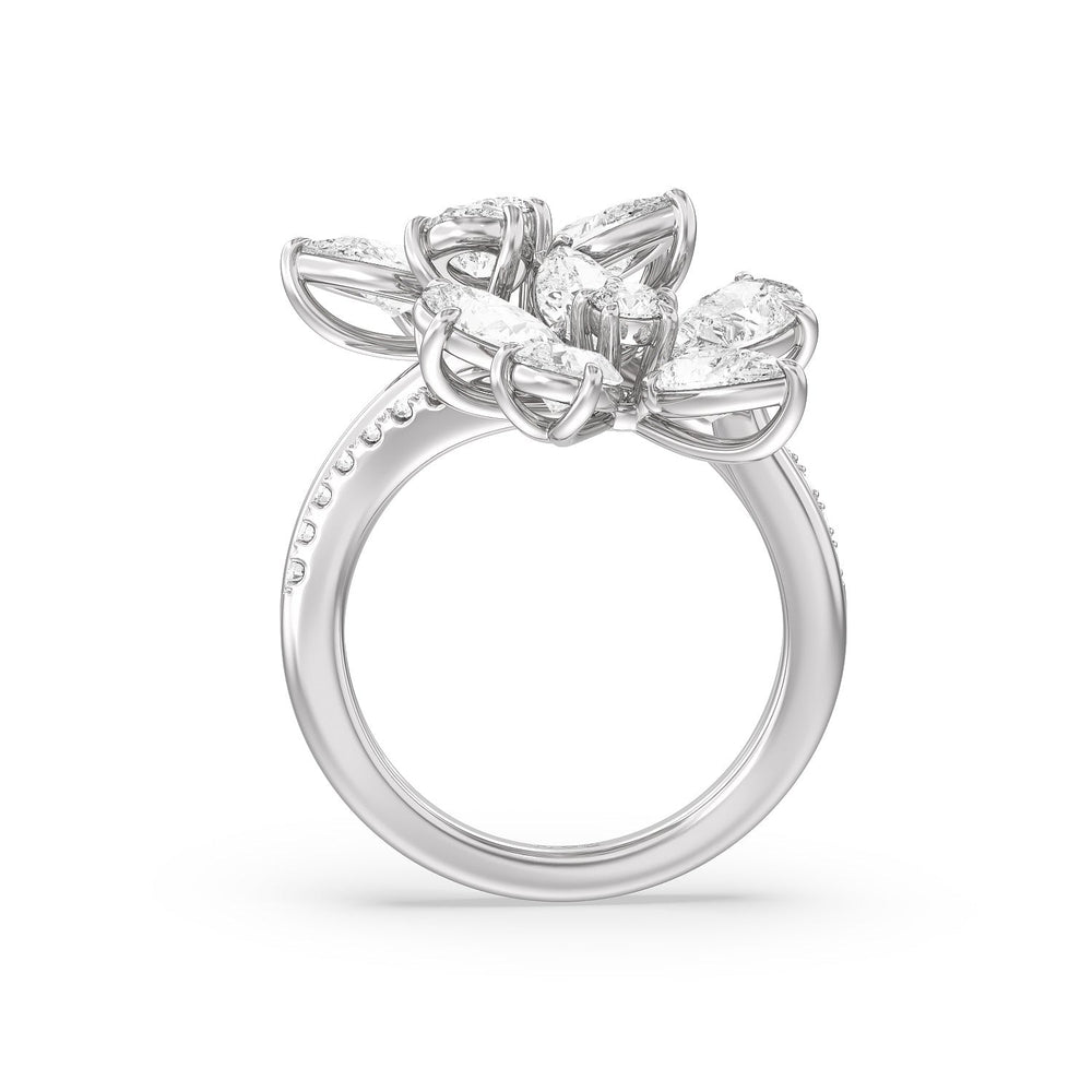 Daisy Duet Ring with 18KT White Gold / Lab / 5 3/8 Cut Diamond in 14KT White Gold / Lab / 5 3/8 view 3
