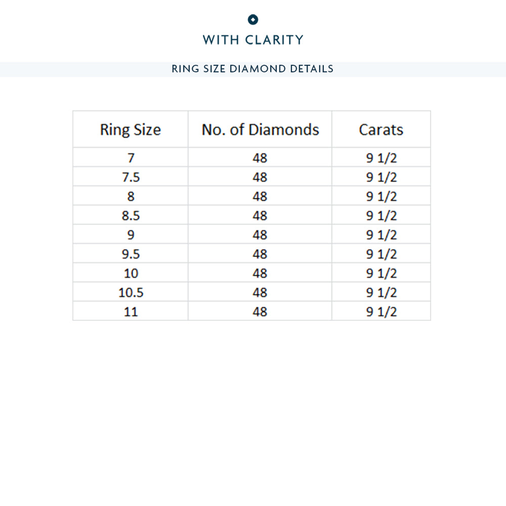 Garden Eternity Ring with 18KT White Gold / Lab / 9 1/2 Cut Diamond in 14KT White Gold / Lab / 9 1/2 view 4

