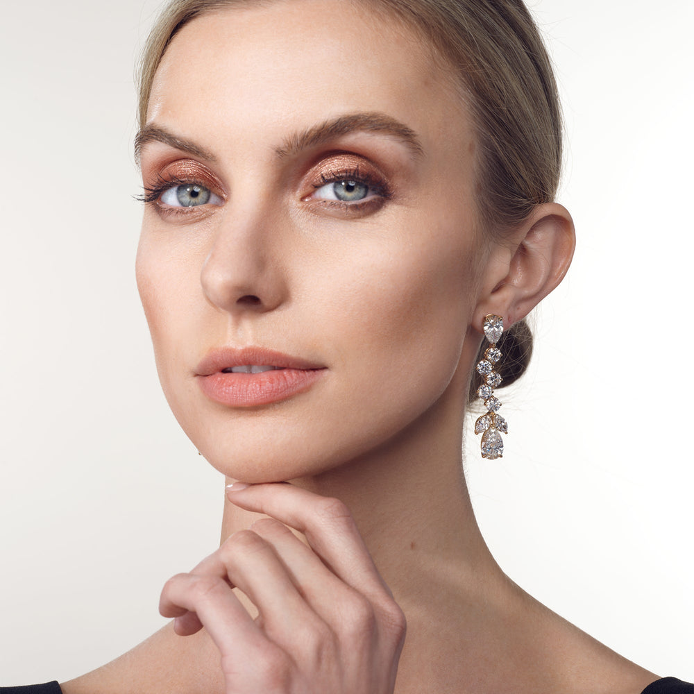 The Bosch Earrings with 18KT Yellow Gold / Lab / 22 1/2 Cut Diamond in 14KT Yellow Gold / Lab / 22 1/2 view 4
