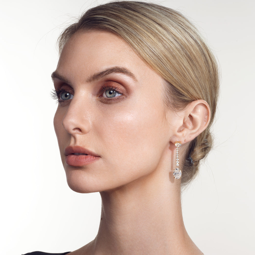 The Sisley Earrings with 18KT Yellow Gold / Lab / 11 Cut Diamond in 14KT Yellow Gold / Lab / 11 view 4
