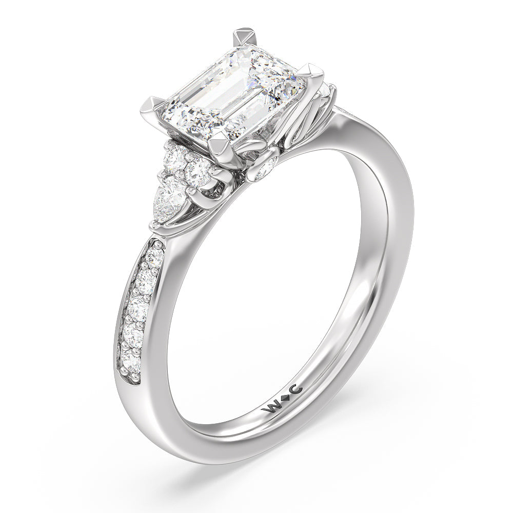 Hidden Accent Rings Triple Diamond Hidden Accent Engagement Ring – WithClarity India
