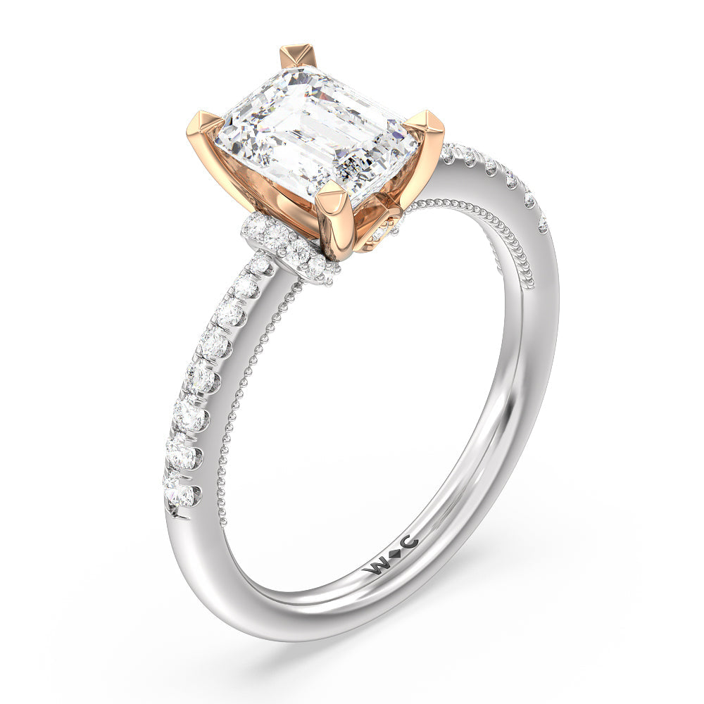Hidden Accent Rings Pave Shoulder Hidden Accent Engagement Ring – WithClarity India