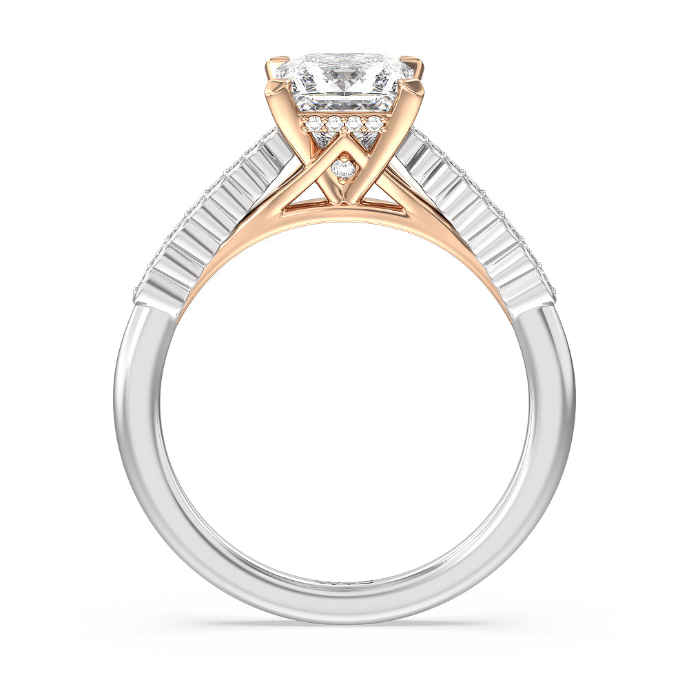 Hidden Accent Rings Bezel Set Hidden Accent Diamond Engagement Ring – WithClarity India