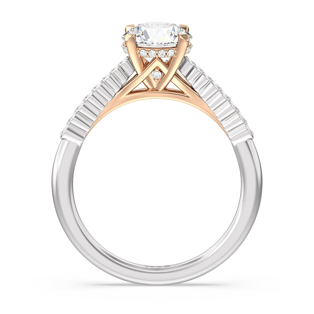 Hidden Accent Rings Bezel Set Hidden Accent Diamond Engagement Ring – WithClarity India