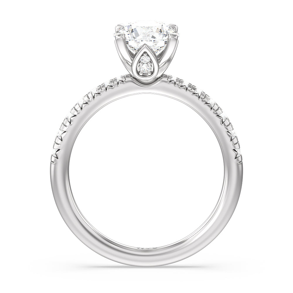 Hidden Accent Rings Petal Hidden Accent Engagement Ring – WithClarity India