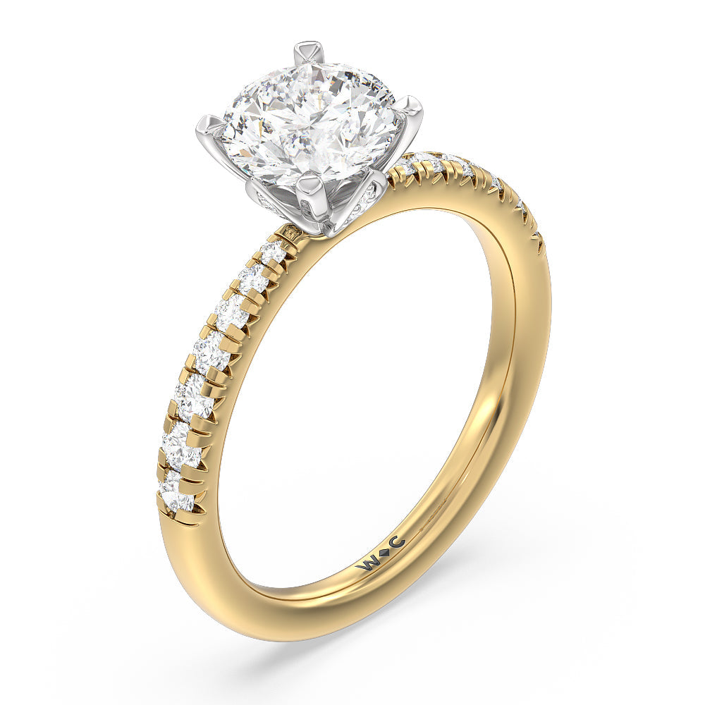 Hidden Accent Rings Petal Hidden Accent Engagement Ring – WithClarity India