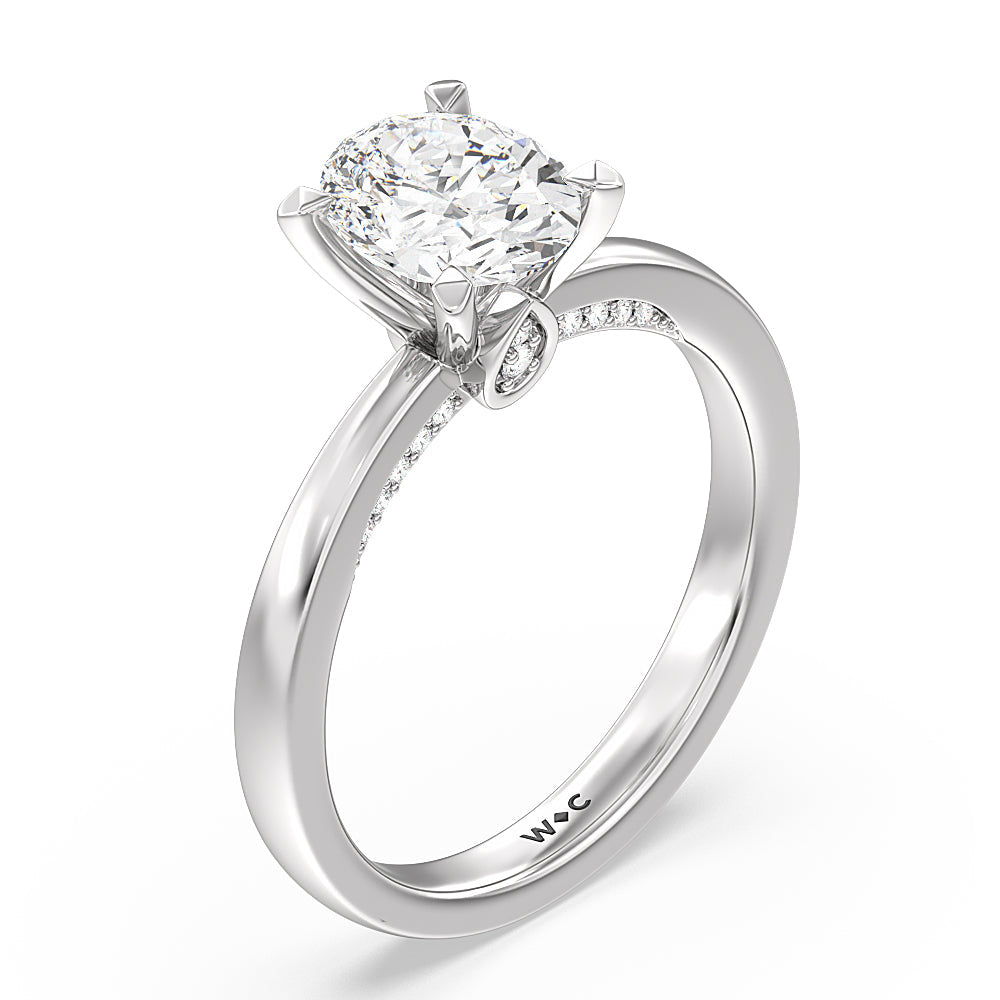 Hidden Accent Rings Adorned Hidden Accent 2 1/20 CTTW Round Cut Lab Grown Diamond ...