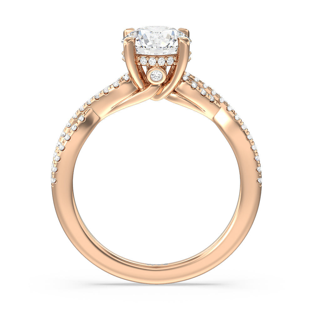 Hidden Accent Rings Twist Hidden Accent Engagement Ring – WithClarity India