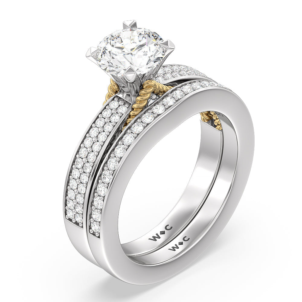 Hidden Accent Rings Double Row Hidden Accent Engagement Ring – WithClarity India