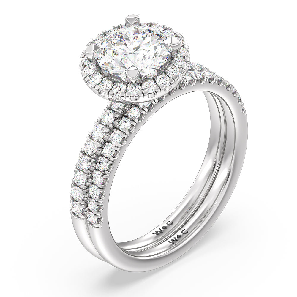 Seamless Shank 3/8 CTTW Round Cut Lab Grown Diamond Engagement