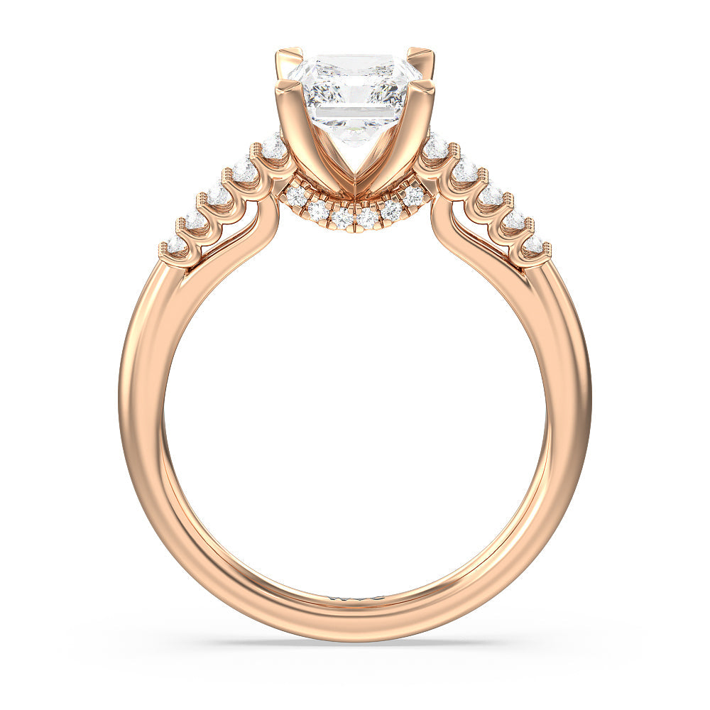 Two Row Bridge Two Row Bridge Accent 2 1/4 CTTW Round Cut Lab Grown Diamond in 14KT ...