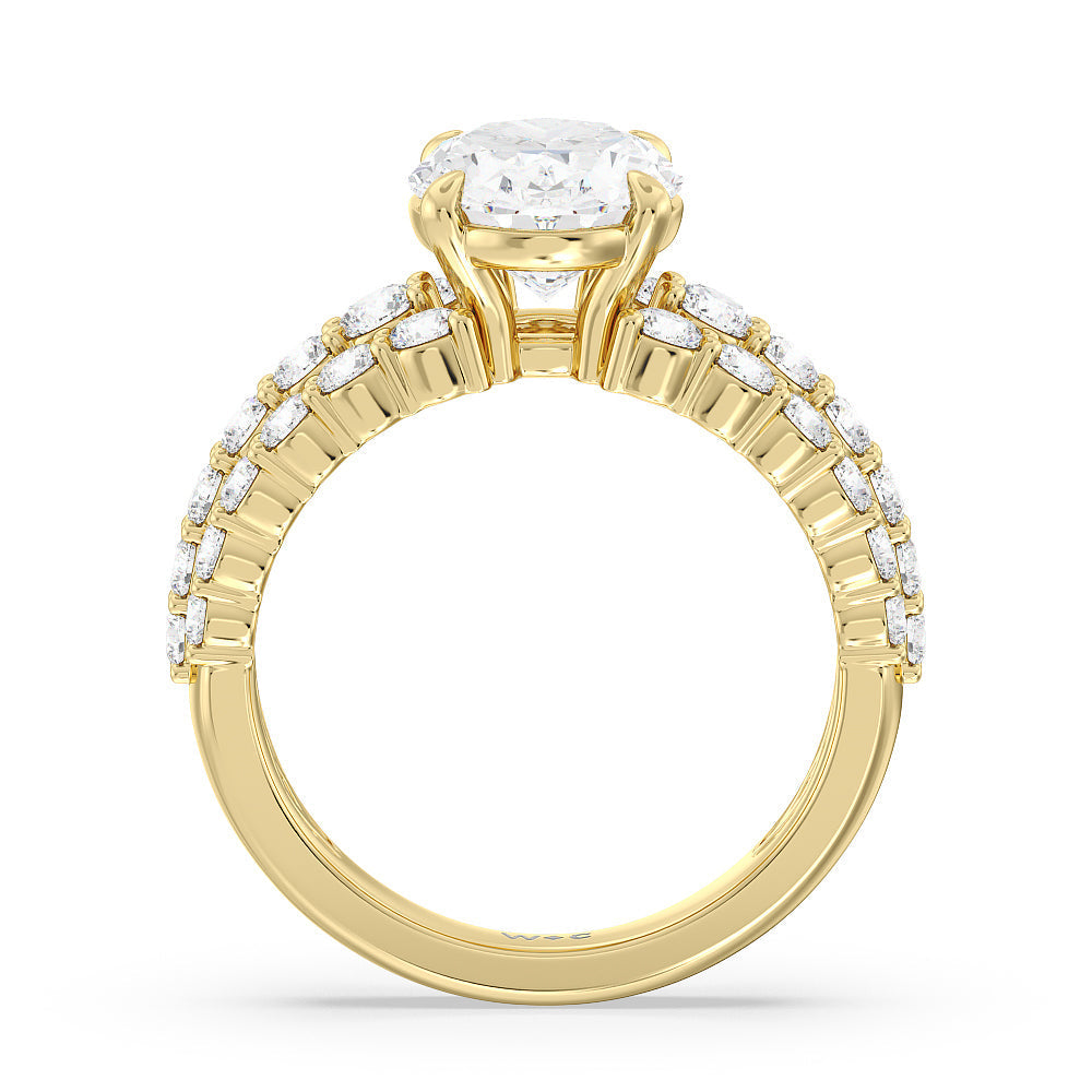 Oval Cut The Park Avenue Ring with Lab Grown Diamond in 14KT Yellow Gold view 2

