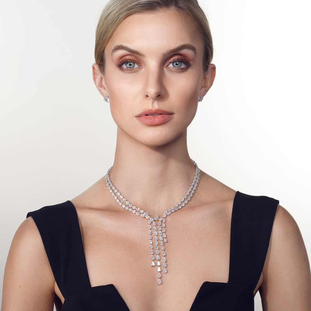 The Pratt Necklace with 18KT White Gold / Lab / 44 5/8 Cut Diamond in 14KT White Gold / Lab / 44 5/8 view 4

