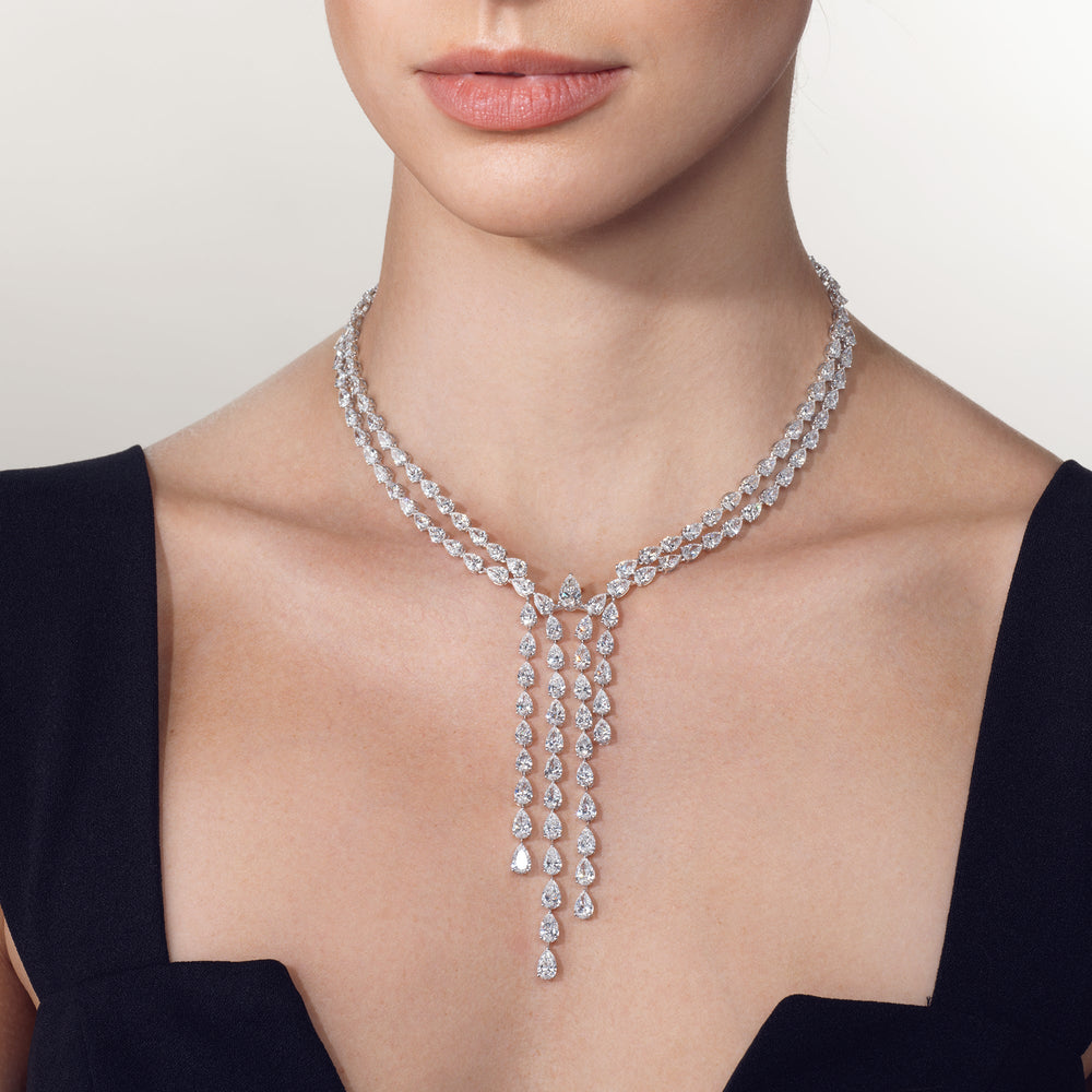 The Pratt Necklace with 18KT White Gold / Lab / 44 5/8 Cut Diamond in 14KT White Gold / Lab / 44 5/8 view 3
