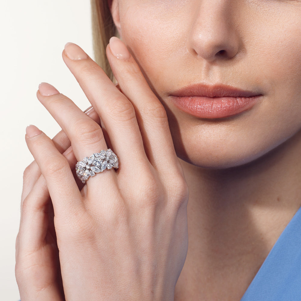 Model Wearing Garden Eternity Ring view