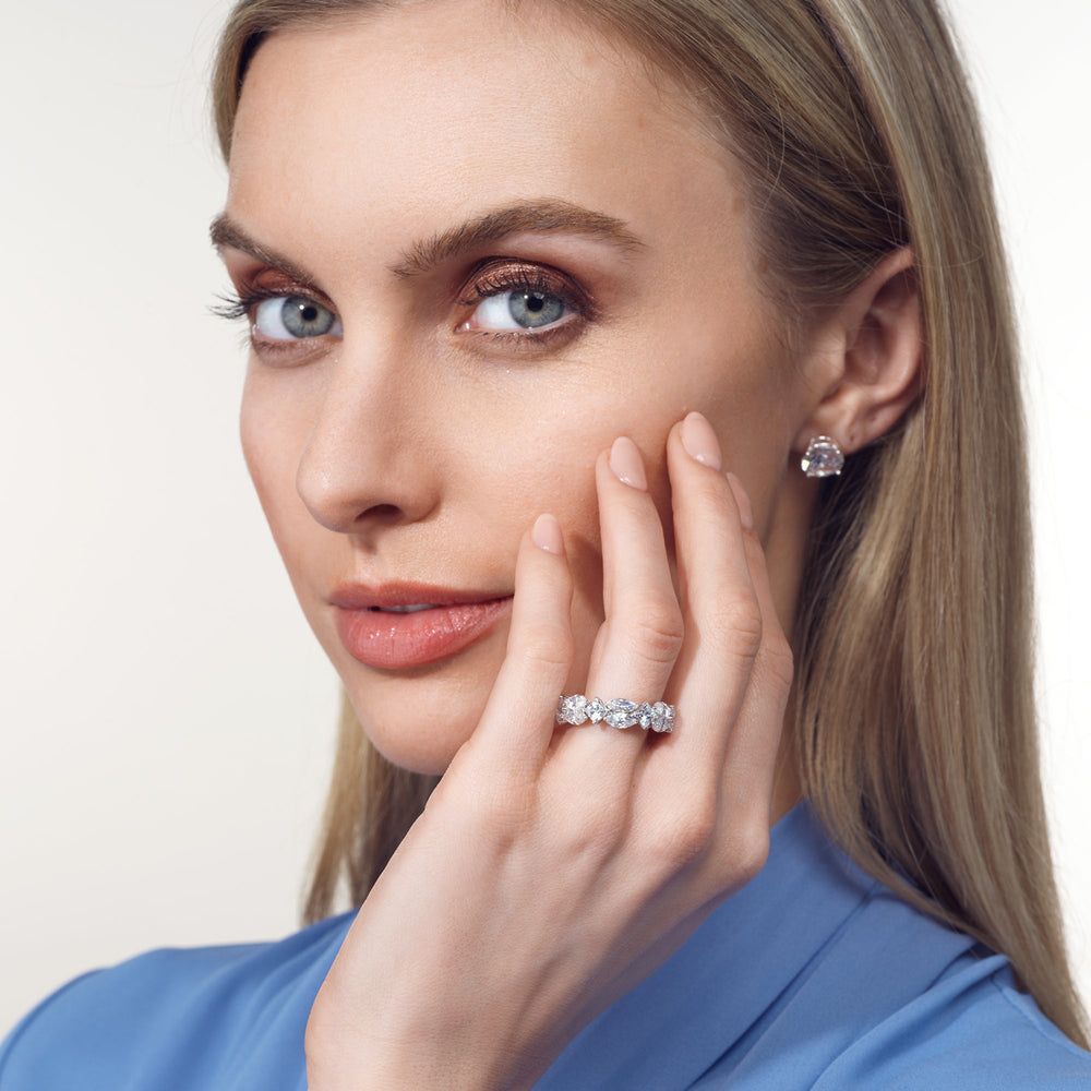 Model Wearing The Renoir Eternity Ring view