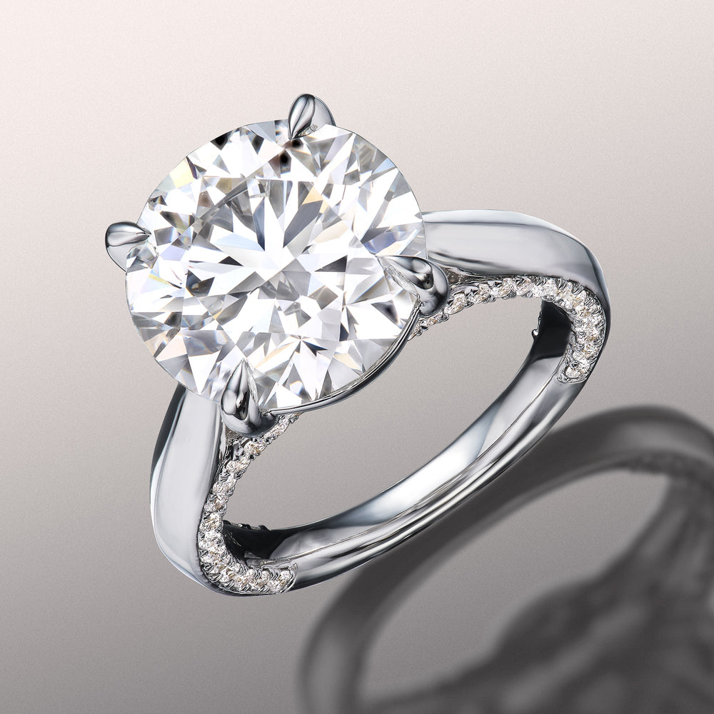 Round Cut The Monet Ring with Lab Grown Diamond in 14KT White Gold view 2
