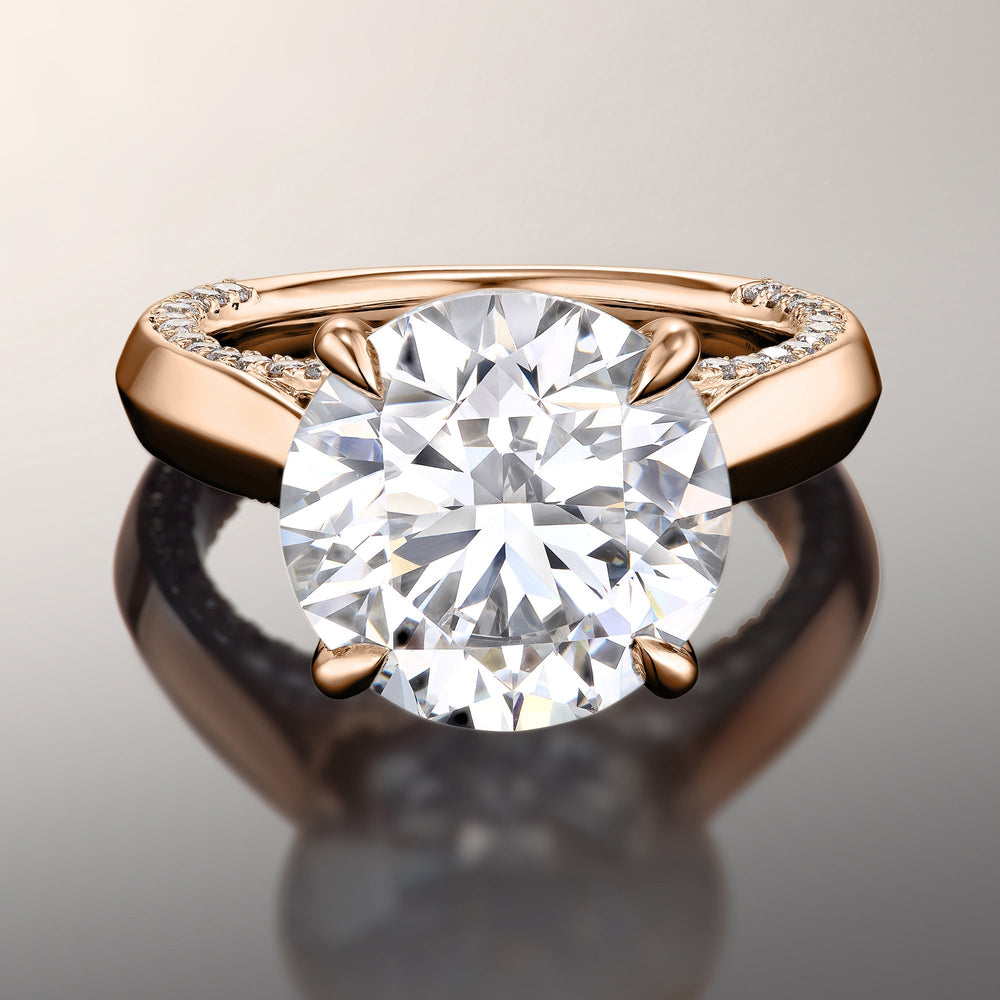 Round Cut The Monet Ring with Lab Grown Diamond in 14KT Rose Gold view 1
