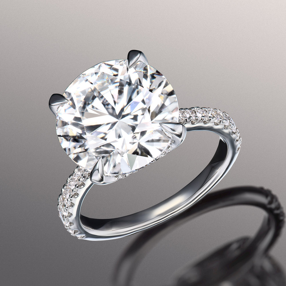 The Cassatt Ring with Round Cut Diamond in 14KT Platinum view 2

