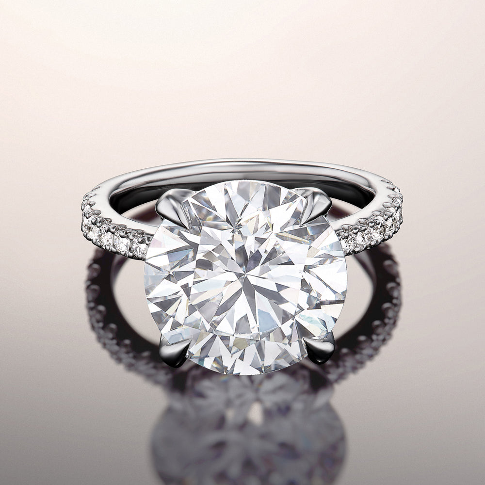 The Cassatt Ring with Round Cut Diamond in 14KT Platinum view 1
